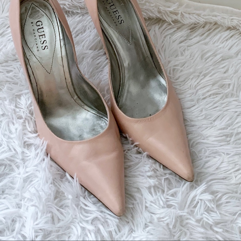 Guess Carrie Pink Leather Stiletto Pumps